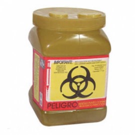 Recolector de polipropileno para líquidos color Amarillo 1.7 Lts. económico-PuntoMedico- A1C-PL-1A
