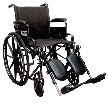 Silla de ruedas de 18" Streak con elevapiernas-PuntoMedico- DRI-SRBK18NEDR