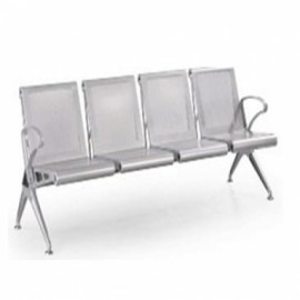 Banca tandem de 4 plazas de 236 x 68 x 77 cm-PuntoMedico- HEL-HM417