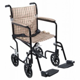 Silla de traslado de aluminio 19" Deluxe Fly-Weight-PuntoMedico- DRI-FW19DB