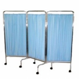 Biombo de 3 hojas con cortina antibacterial-PuntoMedico- HEL-HM38-A