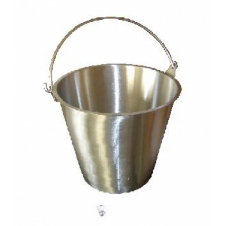 Cubeta para hospital de acero inoxidable de 12 litros-PuntoMedico- HEL-HM93