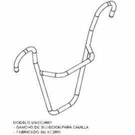 Gancho de sujeción para camilla en ambulancia-PuntoMedico- MAR-CC-9901-AG