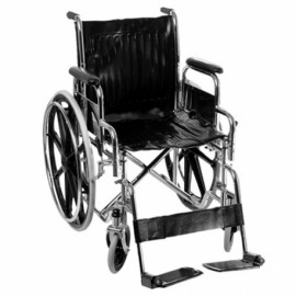 Silla de ruedas estándar cromada-PuntoMedico- HER-S300