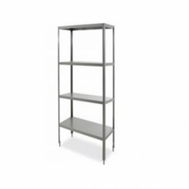 Anaquel esqueleto de 4 entrepaños en acero inoxidable, calibre 20-PuntoMedico- HEL-HM05-2