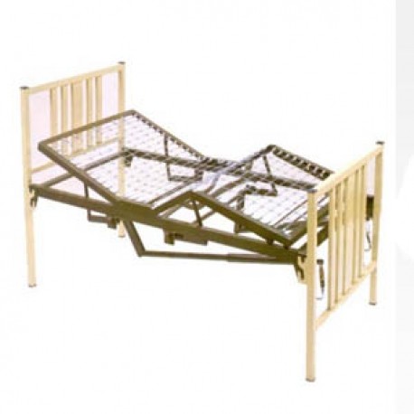 Cama para hospital 5 posiciones sin ruedas, con 2 manivelas-PuntoMedico- ESG-CAM006