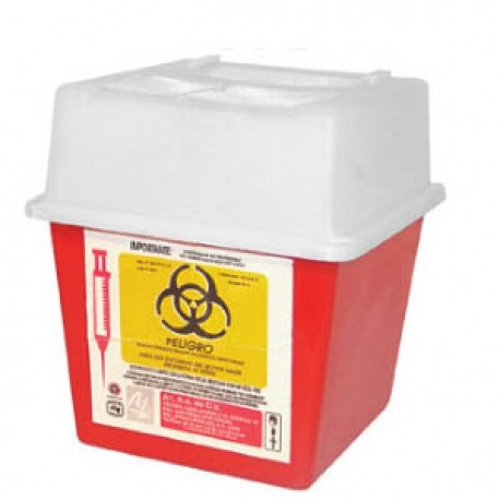 Recolector de polipropileno para punzocortantes capacidad volumen: 0.94 a 2.8 litros-PuntoMedico- A1C-PC-2