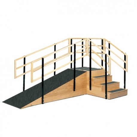Escalera con rampa de entrenamiento Mod. 1607-PuntoMedico- EIM-1607