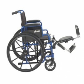 Silla de ruedas de 18" Streak con elevapiernas color azul-PuntoMedico- DRI-BLS18FBD-ELR