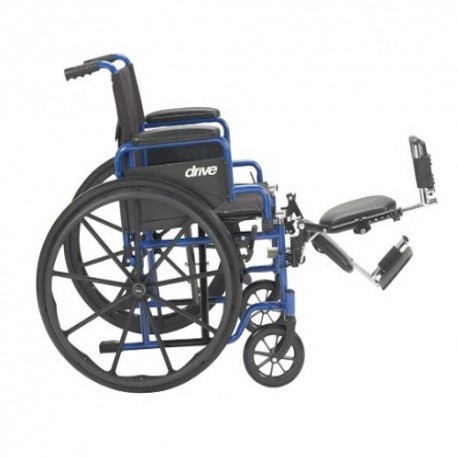 Silla de ruedas de 18" Streak con elevapiernas color azul-PuntoMedico- DRI-BLS18FBD-ELR