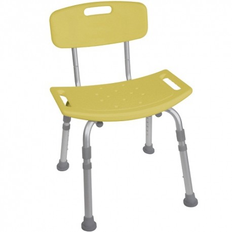 Silla para baño con respaldo color amarilla-PuntoMedico- DRI-12202KDRY-1