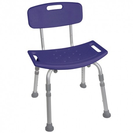 Silla para baño con respaldo color azul-PuntoMedico- DRI-12202KDRB-1