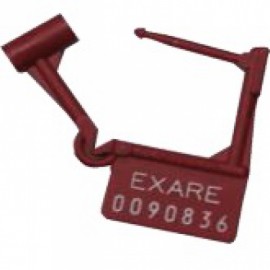 Candado de seguridad con folio para carro rojo, caja con 100 piezas-PuntoMedico- EXA-LEC9900A-EX