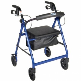 Andadera Rollator de aluminio con ruedas 6" color azul-PuntoMedico- DRI-ANR726A