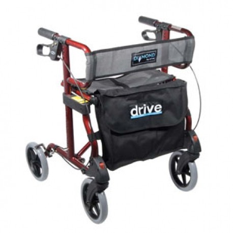 Andadera Rollator Diamond roja con bolsa 740R-PuntoMedico- DRI-570-003-02-1