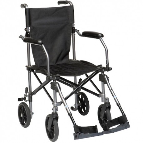Silla de traslado de aluminio con asiento de 18" Travelite-PuntoMedico- DRI-TC005GY