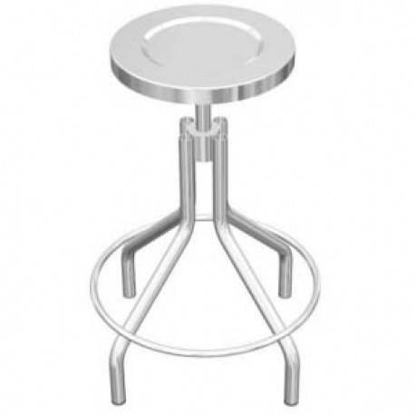 Banco giratorio cromado sin ruedas-PuntoMedico- ESG-BAN118