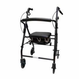 Andadera Rollator de aluminio AJ-N1025BK color negro-PuntoMedico- MST-570-003-97-1