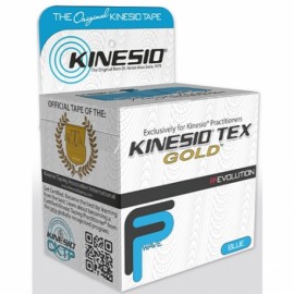 Cinta para correccion muscular kinesio gold 5.08 cm x 5 metros azul nano-touch, paquete con 4-PuntoMedico- DYN-KTGN25024