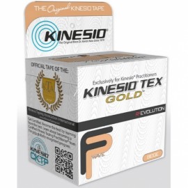 Cinta para corrección muscular kinesio gold 5.08 cm x 5 metros beige nano-touch, paquete con 4-PuntoMedico- DYN-KTGN15024