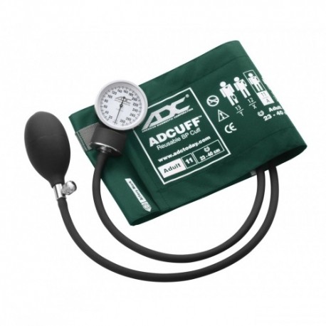 Baumanómetro aneroide ADC modelo 760  verde oscuro, paquete con 3 piezas-PuntoMedico- ADC-760-DG
