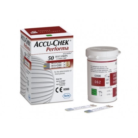 Tiras reactivas accu-check performa con 50 piezas-PuntoMedico- ROC-FL06454011023